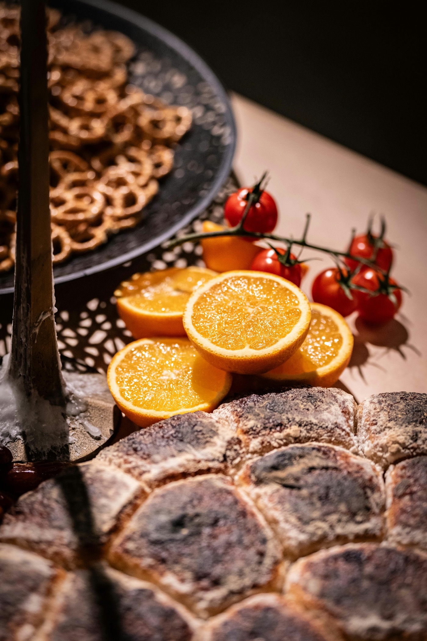 A grazing table with a variety of accommodating options.